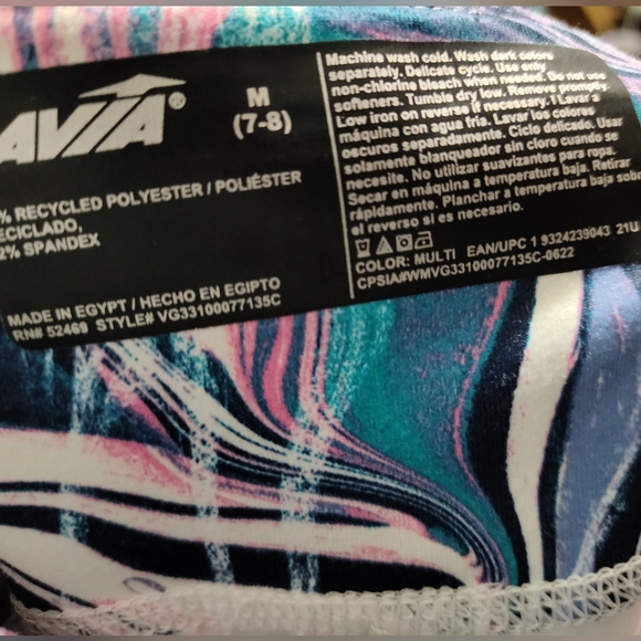 Avia Girl's Active Printed Leggings Medium (7-8) - Picture 4 of 4